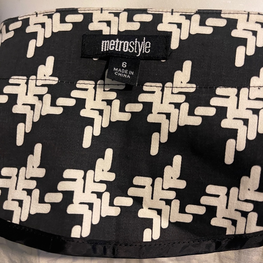 Metrostyle women’s vintage cotton blend black/white houndstooth jacket Size 4 - Picture 5 of 7